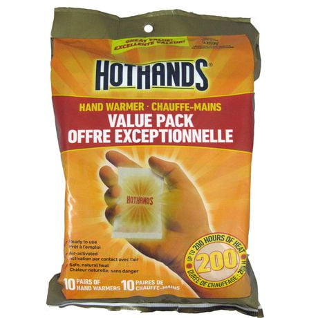 HotHands Hand Warmer Value Pack, 10 Pair, Safe and natural heat