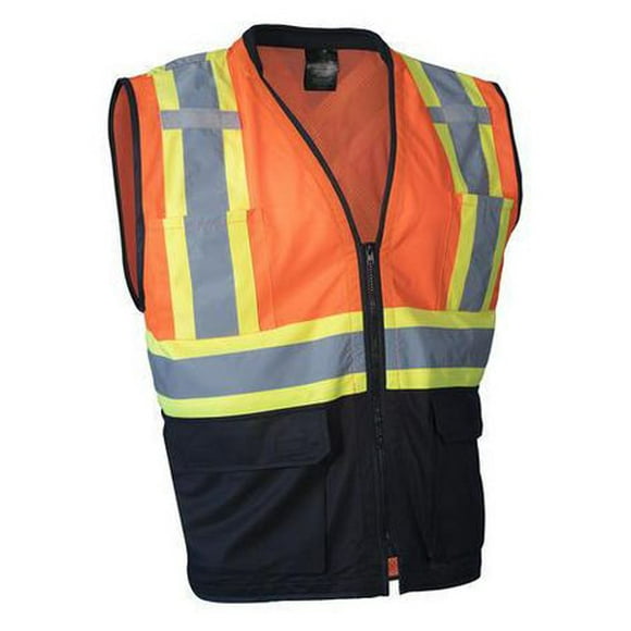 Forcefield Men's Safety Vest with Zipper Front