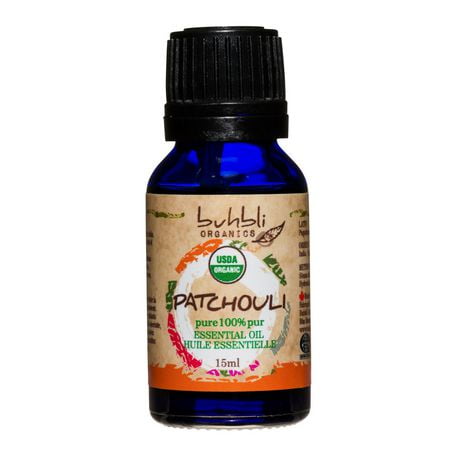 Buhbli Organics Patchouli Essential Oil, 100% Pure USDA Organic 15ml