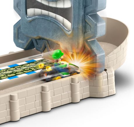 hot wheels mario kart thwomp ruins trackset