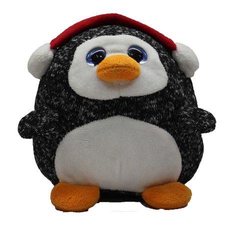 round stuffed penguin