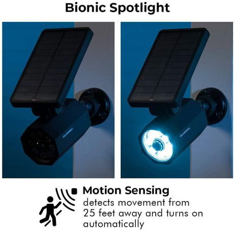 Bell+Howell Bionic Spotlight Solar Spot 25 Feet Motion Sensor, Sun ...