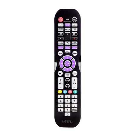 onn. Battery Powered Universal 6-Device Remote, Major Brand Compatible