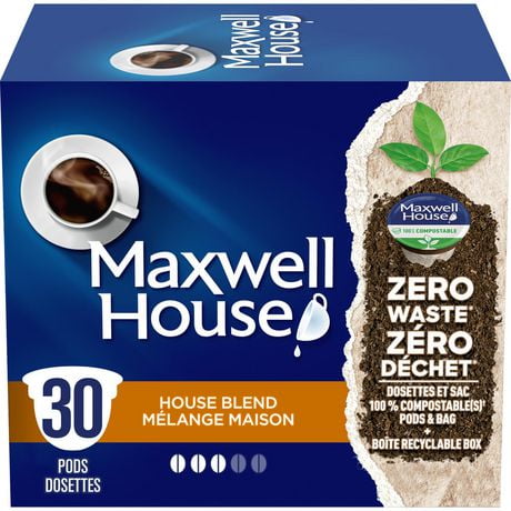 Maxwell House House Blend Coffee 100% Compostable Pods