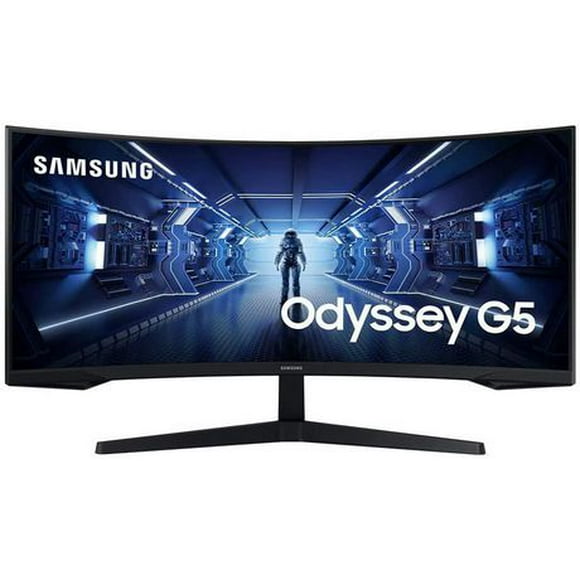 Samsung Odyssey G5 34" WQHD 165Hz 1ms GTG Curved VA LED FreeSync Gaming Monitor, 3440 x 1440, Black, LC34G55TWWNXZA