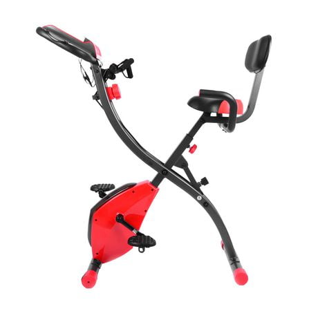 Echelon Flex Ultra vélo de'exercise pliable, vertical et incliné avec écran LCD et essai GRATUIT de 30 jours d’adhésion à Echelon FitPass - rouge