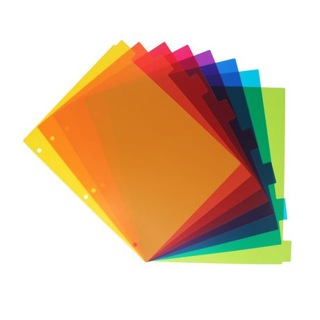 Pen Gear Vibrant Color 5-Tab Insertable Dividers With, 60% OFF