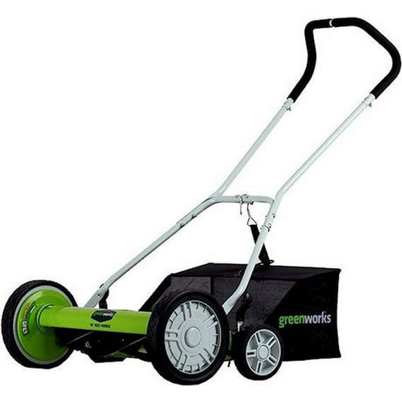 Greenworks 25072 20-Inch Reel Lawn Mower with Grass Catcher