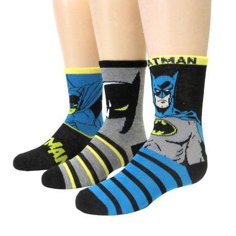Batman Boys' 3-Pack Crew Socks