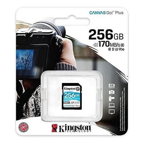 Kingston 256GB MicroSDXC Canvas Go Plus 170MB/s Read UHS-I, C10