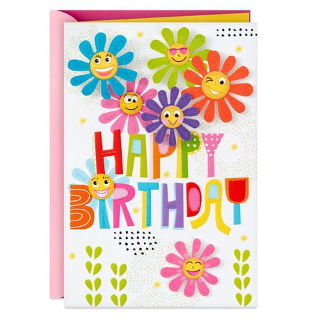 Hallmark Birthday Card for Girls (Retro Flowers)