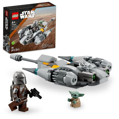 LEGO Star Wars The Mandalorian’s N-1 Starfighter Microfighter 75363 Building Toy Set for Kids Aged 6 and Up with Mando and Grogu 'Baby Yoda' Minifigures, Fun Gift Idea for Action Play, Includes 88 Pieces, Ages 6+