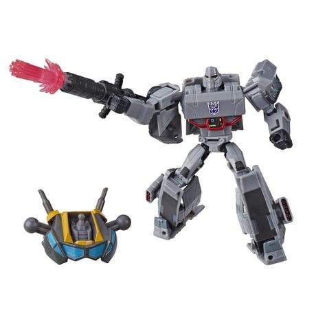 Jouets Transformers, figurine Megatron Cyberverse de classe Deluxe avec mouvement d'attaque Fusion Mega Shot et pièce Build-A-Figure-12,5 cm