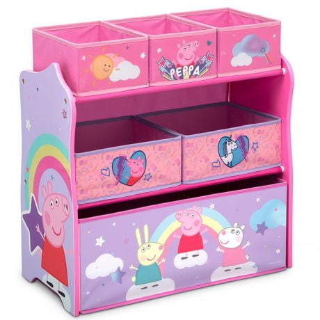 Peppa Pig 6 Bin Design and Store Toy Organizer by Delta Children