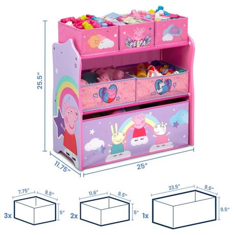 peppa pig toy bin