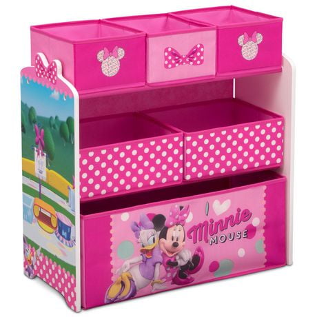 Organiseur pour jouets  Décore et Entrepose à 6 paniers de Disney Minnie Mouse par Delta Children