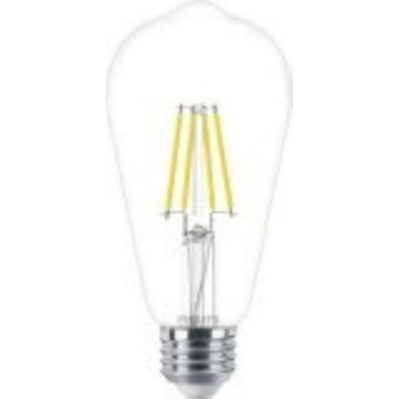PHILIPS 4.5W ST19 Medium Base Daylight LED Light Bulbs Vintage- Clear Glass, 2 Pack, Philips LED 40W ST19 DL