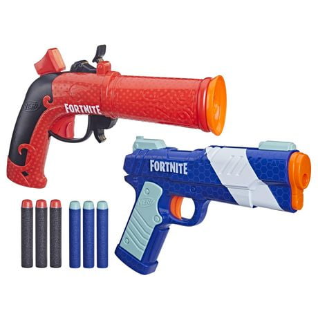 Nerf Fortnite Dual Pack Includes 2 Fortnite Blasters and 6 Nerf Elite Darts, Ages 8 and up