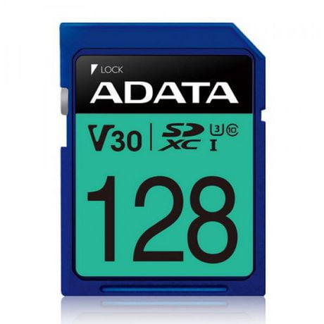Carte mémoire Adata Premier Pro SDXC UHS-I U3 Classe 10 (V30S) 128 Go