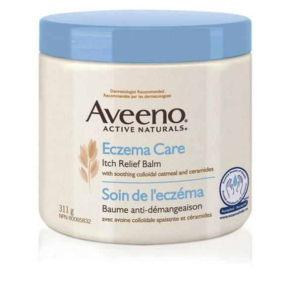 Baume anti-démangeaison Aveeno Soin de l'eczéma, peau sensible, sans parabènes, sans parfum 311 g
