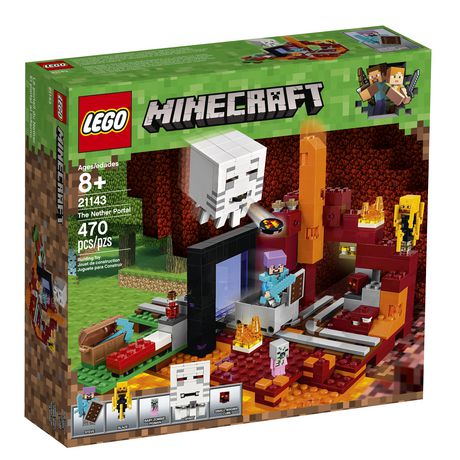 LEGO Minecraft The Nether Portal 21143 Building Kit (470 Piece ...