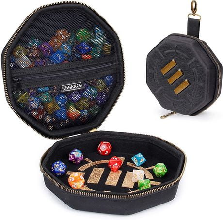 ENHANCE Tabletop Dice Case and Dice Rolling Tray - DND Dice Tray and ...