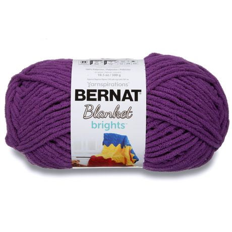 Bernat® Blanket Brights™ Yarn, Polyester #6 Super Bulky, 10.5oz/300g, 220 Yards, Polyester #6 Super Bulky Yarn