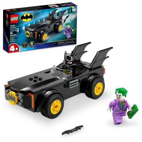 LEGO DC Batmobile Pursuit: Batman vs. The Joker 76264 Buildable DC Super Hero Playset, Quick and Fun to Build Batmobile Toy with Endless Play Possibilities, Batman Car Toy for Kids, Great Gift Idea, Includes 54 Pieces, Ages 4+