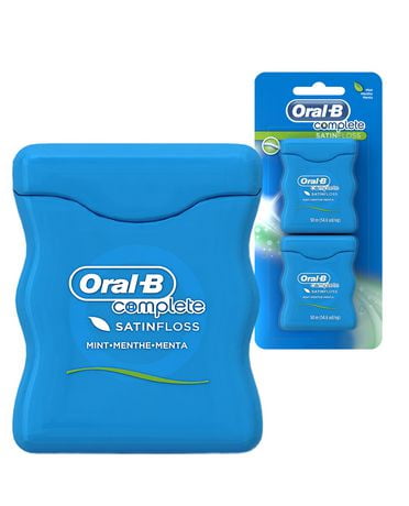 Oral-B Complete SatinFloss Dental Floss, Mint, 2 X 50 M - Walmart.ca