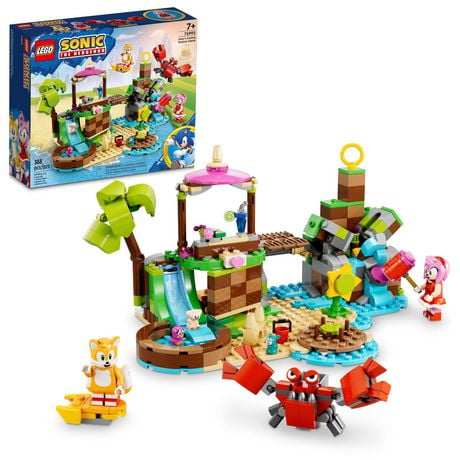 LEGO Sonic the Hedgehog L’île-refuge pour animaux d’Amy 76992 Ensemble de jeu de construction (388 pièces) Comprend 388 pièces, 7+ ans