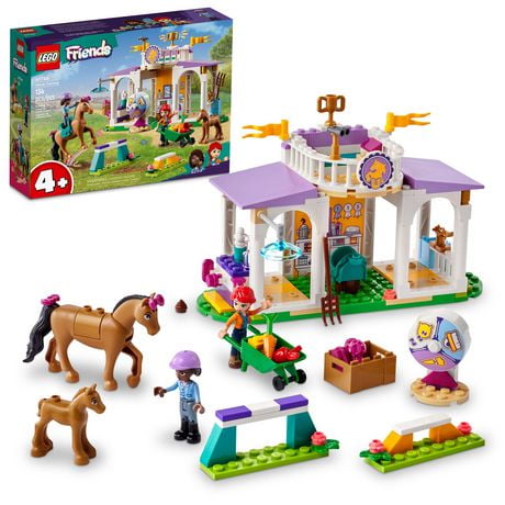 LEGO Friends Horse Training 41746 Toddler Building Toy, Great Christmas Gift for 4 Year Old Girls and Boys, Includes 2 Mini-Dolls, Stable, 2 Horse Characters and Animal Care Accessories, Includes 134 Pieces, Ages 4+