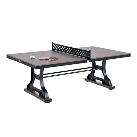 Barrington Coventry Indoor Table Tennis Table, 7-ft 2-in-1 Dining Table with Metal Net, Paddles, and Balls Included for Family Game Rooms