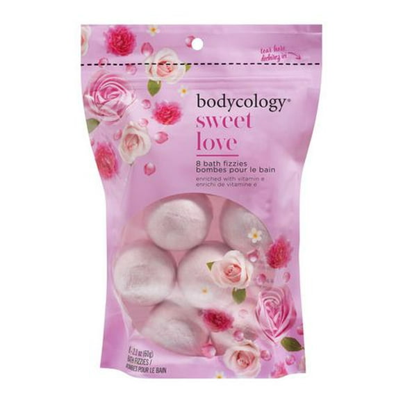Bodycology Sweet Love Bath Fizzies, Bath fizzies 60g/8ct
