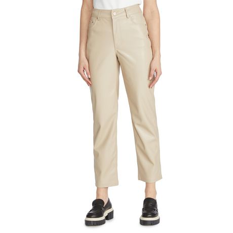 Mexx Women's Faux Leather Straight Flare Pants | Walmart Canada