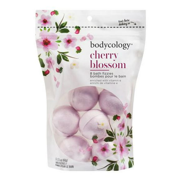 Bodycology Cherry Blossom Bath Fizzies, Bath Fizzies 60g/8ct
