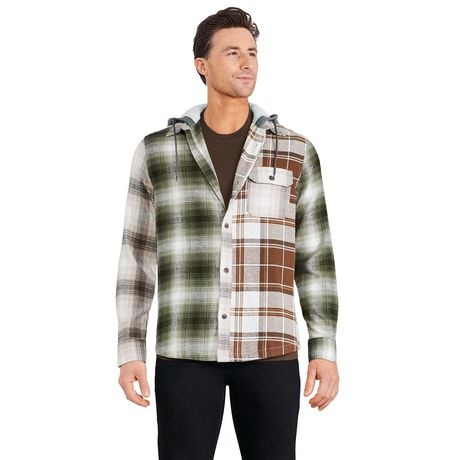 George Men's Patchwork Flannel Shirt | Walmart Canada