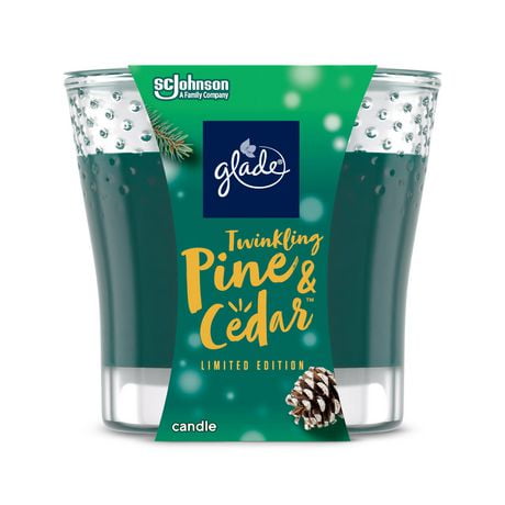 Glade® Scented Candle Air Freshener, Twinkling Pine & Cedar™, 1-Wick Candle