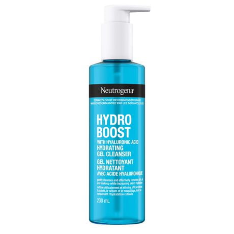 Gel nettoyant hydratant Neutrogena Hydro Boost, Nettoyant pour le visage, Acide hyaluronique, Non comédogène, Sans parabènes 230 ml