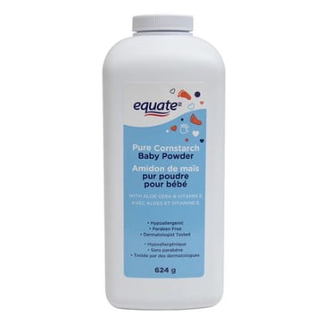 Equate Pure Corn Starch Baby Powder With Aloe Vera & Vitamin E - Hypoallergenic 22oz (Pack Of 2)