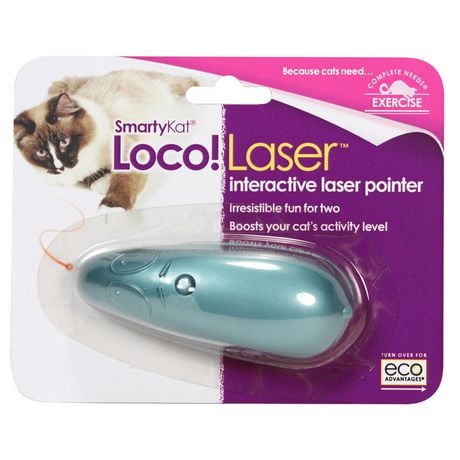SmartyKat® Loco!Laser™ Interactive Laser Pointer, Loco!Laser™ gets your kitty moving in a flash