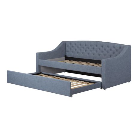 South Shore Fusion Upholstered Daybed With Trundle-Twin-Blue | Walmart ...