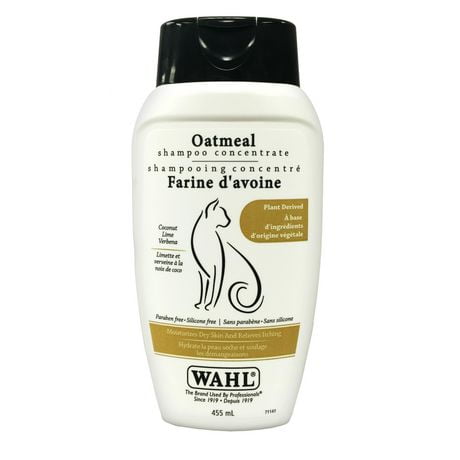 Wahl Oatmeal Shampoo Concentrate for Cats  – 455 ml - Model 58346, Moisturizes Dry, Itchy Skin