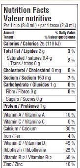 silk cashew milk nutrition