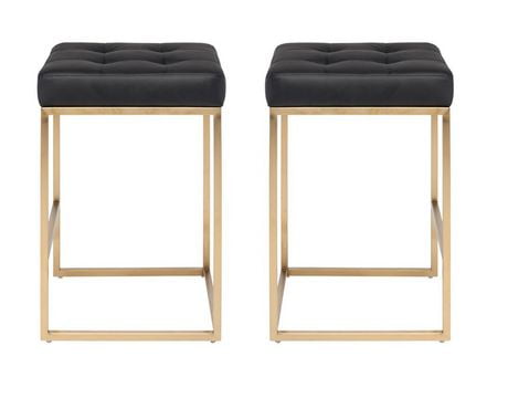 Heavenly Collection Gold Black Counter Stool | Walmart Canada