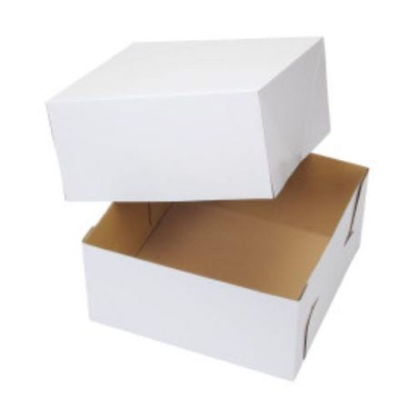 Wilton 12-Inch White Square Corrugated Cake Box, 2-Count Bakery Boxes, Cake Box, 2-count