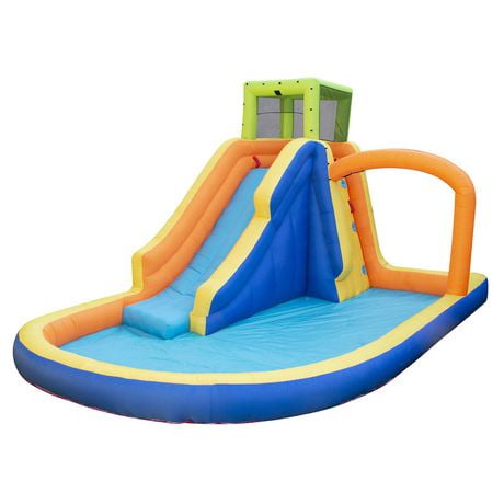 BANZAI Giant Inflatable Splash Falls Waterpark with Pool, Bouncer & Sprinkler