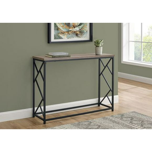 I 3453 Table D'appoint, Console, Entrée, Étroit, Sofa, Tiroir De Rangement, Salon, Chambre À Coucher, Métal, Stratifié, Brun, Noir, Contemporain, Moderne