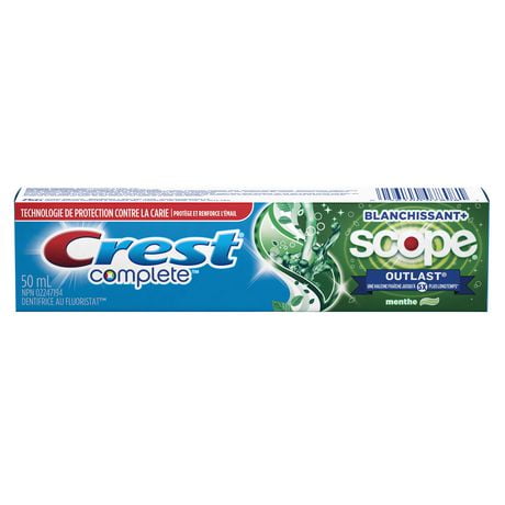 Crest Complete Outlast Whitening + Scope Mint Toothpaste | Walmart Canada