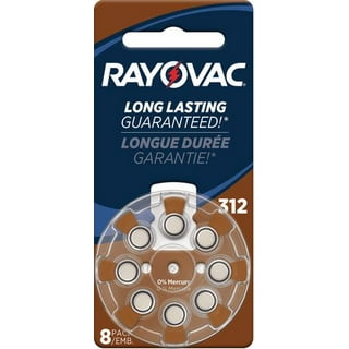 Rayovac Size 312 1.45V Hearing Aid Batteries + HAB Holder Keychain (60  Count)