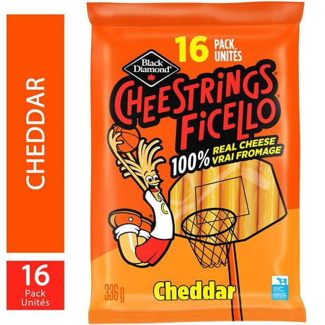 Black Diamond Cheddar Cheese Cheestrings, 16-Pack, 336 g